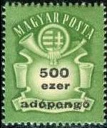 Ungheria 1946 - serie Stemma e corno di posta: 500 ez ad