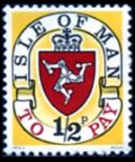 Man 1973 - set Coat of arms: ½ p