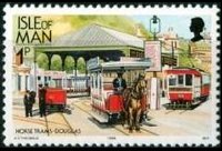 Man 1988 - set Railways and tramways: 1 p