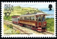 Man 1988 - set Railways and tramways: 10 p