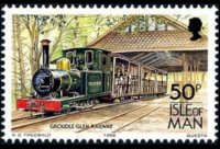 Man 1988 - set Railways and tramways: 50 p