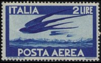 Italia 1945 - serie Democratica - filigrana ruota alata: 2 L