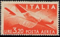 Italy 1945 - set Democratic - watermark winged wheel: 3,20 L