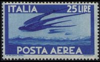 Italy 1945 - set Democratic - watermark winged wheel: 25 L