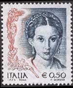 Italy 2002 - set Women in the art: € 0,50
