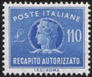Italia 1955 - serie Italia Turrita - filigrana stelle: 110 L