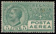 Italy 1926 - set Portrait of Victor Emmanuel III: 5 L