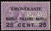Italia 1917 - serie Espressi soprastampati: 25 c su 40 c