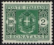 Italy 1934 - set Coat of arms with fascist emblems: 2 L