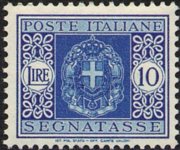 Italy 1934 - set Coat of arms with fascist emblems: 10 L
