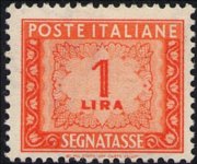 Italy 1947 - set Cipher - watermark winged wheel: 1 L