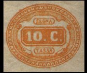 Italy 1863 - set Cipher inside oval: 10 c
