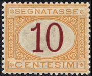 Italy 1870 - set Cipher inside oval: 10 c