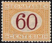 Italy 1870 - set Cipher inside oval: 60 c