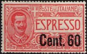 Italy 1903 - set Portrait of Victor Emmanuel III: 60 c su 50 c