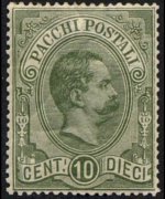 Italy 1884 - set Portrait of King Humbert I: 10 c