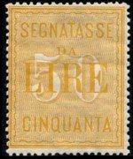 Italy 1884 - set High values: 50 L