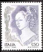 Italy 1998 - set Women in the art: 450 L