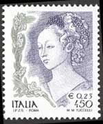 Italy 1999 - set Women in the art: 450 L