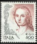 Italy 1999 - set Women in the art: 800 L