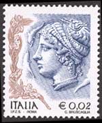 Italy 2002 - set Women in the art: € 0,02
