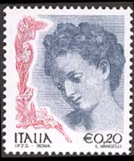 Italia 2002 - serie La donna nell'arte: € 0,20