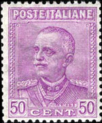 Italy 1927 - set Portrait of Victor Emmanuel III - Parmeggiani type: 50c