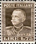 Italy 1927 - set Portrait of Victor Emmanuel III - Parmeggiani type: 1,75 L