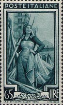 Italy 1955 - set Italian provincial occupations - stars watermark: 65 L