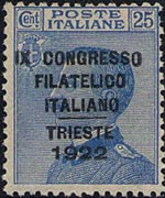 Italy 1908 - set Portrait of Victor Emmanuel III - left Michetti type: 25 c