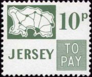 Jersey 1971 - set Map: 10 p