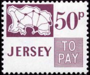 Jersey 1971 - set Map: 50 p