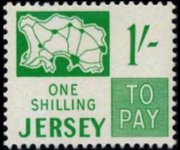 Jersey 1969 - set Map & numeral: 1 sh