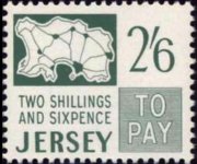 Jersey 1969 - serie Cifra e cartina: 2'6 sh