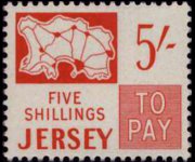 Jersey 1969 - serie Cifra e cartina: 5 sh