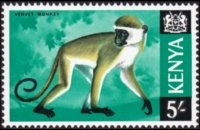 Kenya 1966 - serie Animali: 5 sh