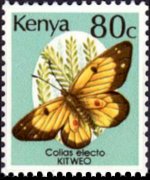 Kenya 1988 - set Butterflies: 80 c