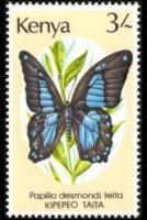 Kenya 1988 - serie Farfalle: 3 sh
