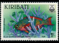 Kiribati 1990 - set Fishes: 1 c