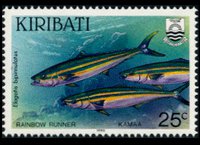 Kiribati 1990 - set Fishes: 25 c