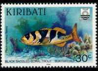 Kiribati 1990 - set Fishes: 30 c
