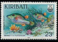 Kiribati 1990 - set Fishes: 23 c