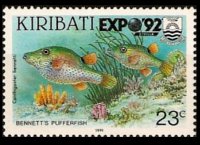 Kiribati 1990 - set Fishes: 23 c