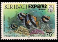 Kiribati 1990 - set Fishes: 75 c