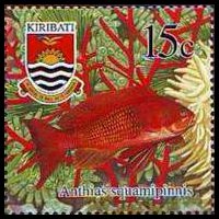 Kiribati 2002 - set Fishes: 15 c