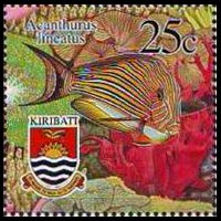 Kiribati 2002 - set Fishes: 25 c