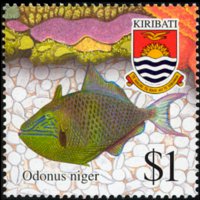 Kiribati 2002 - set Fishes: 1 $