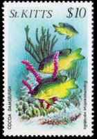 Saint Kitts 1984 - set Sealife: 10 $