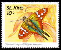 Saint Kitts 1997 - set Butterflies: 10 c