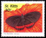Saint Kitts 1997 - set Butterflies: 30 c